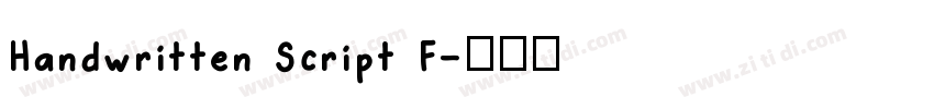 Handwritten Script F字体转换